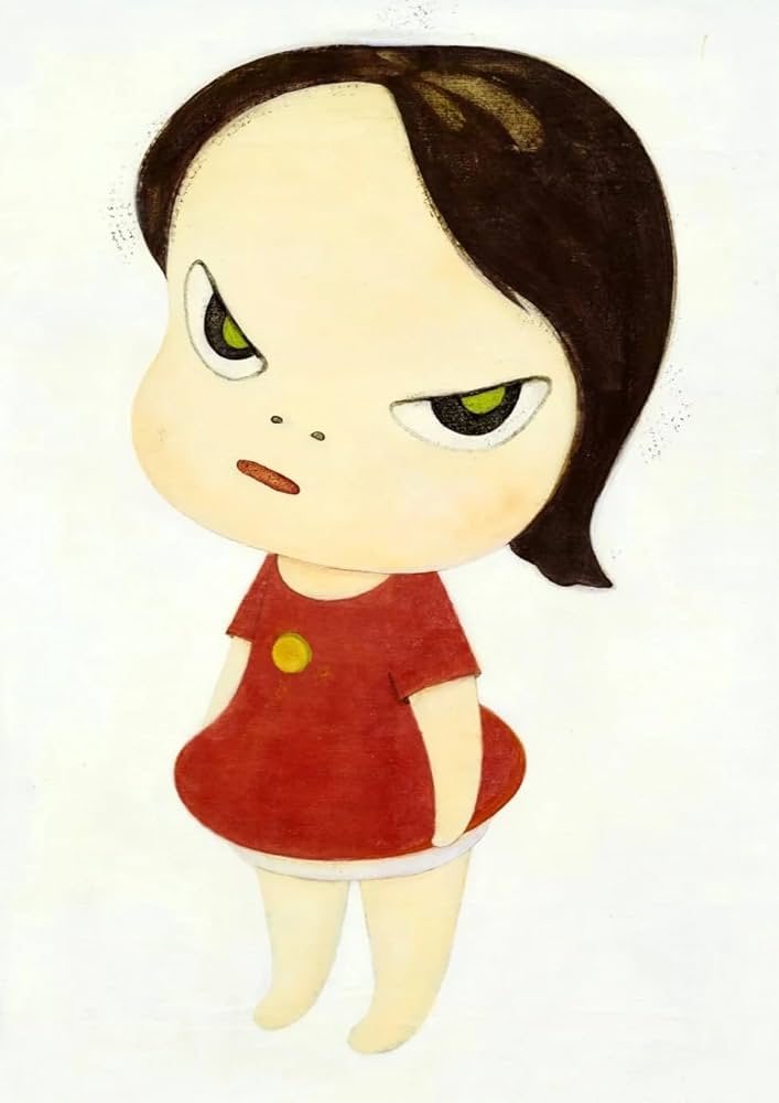 Amazon.co.jp: 日本の奈良美智ポスター漫画人形キャンバス絵画現代壁