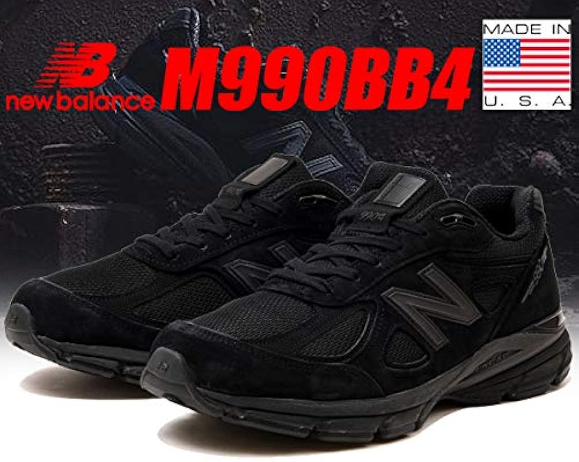Amazon | [ニューバランス] 990V4 2E ブラック スニーカー M990BB4(2E