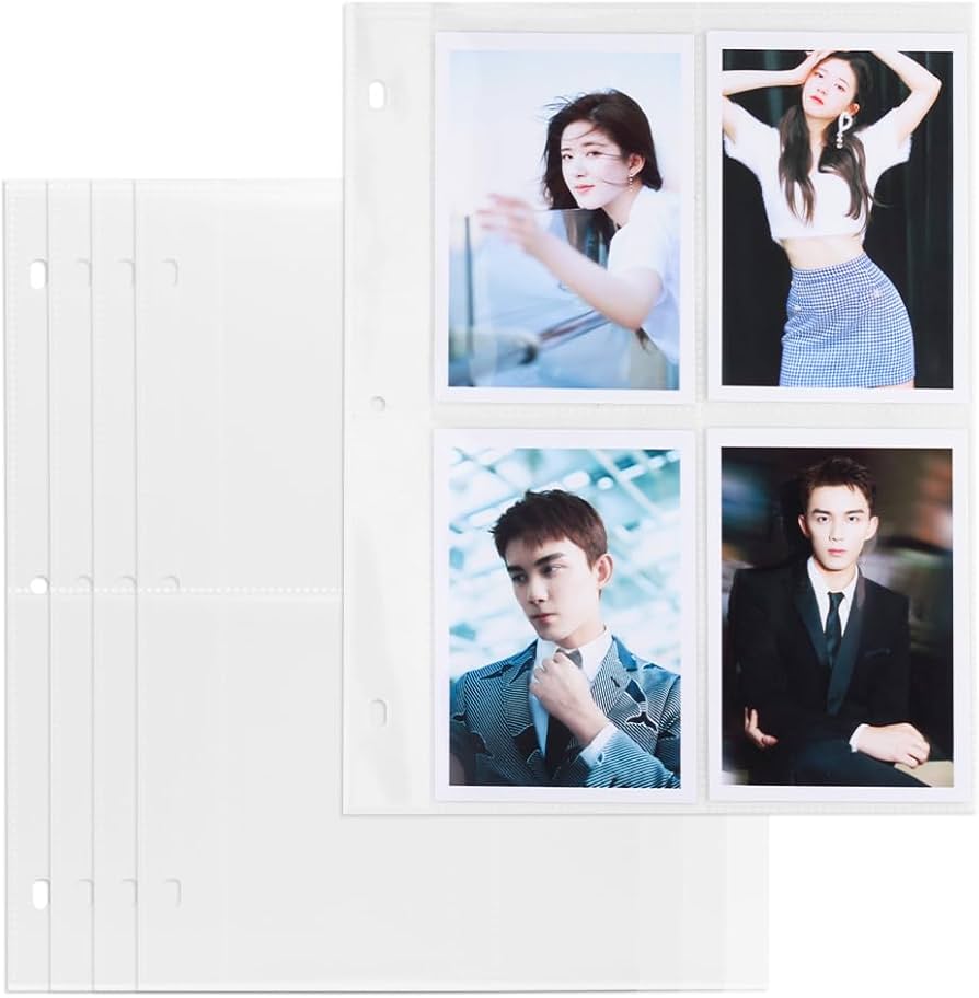 Amazon.co.jp: Baskiss 25枚入 ブロマイドリフィル 4ポケット