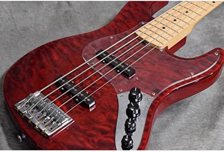 Amazon | E-AM-150QM Black Cherry | エレキベース | 楽器・音響機器