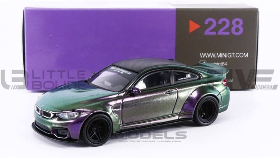 Amazon.co.jp: MINI GT 1/64 LBWORKS BMW M4 Purple Green Metallic