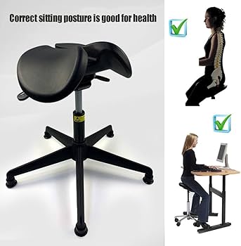 Amazon.co.jp: サドルチェア人間工学に基づいたサドルスツール調節可能