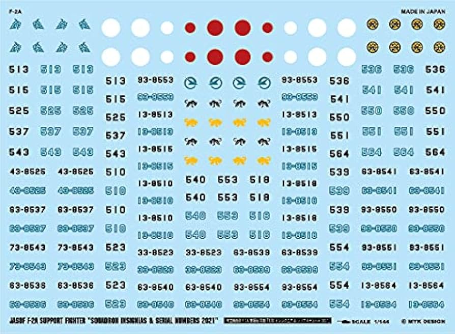 Amazon | アシタのデカール 1/144 航空自衛隊 F-2A「部隊 インシグニア