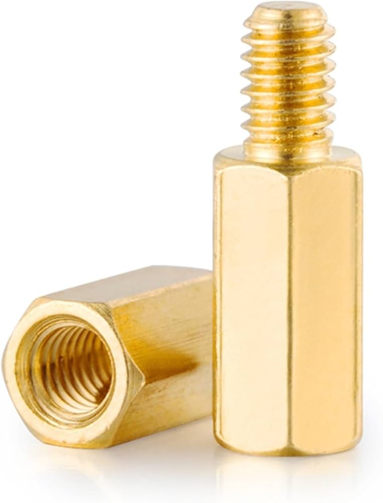 Amazon.co.jp: M5 六角スタッドオスメス真鍮スペーサー六角真鍮