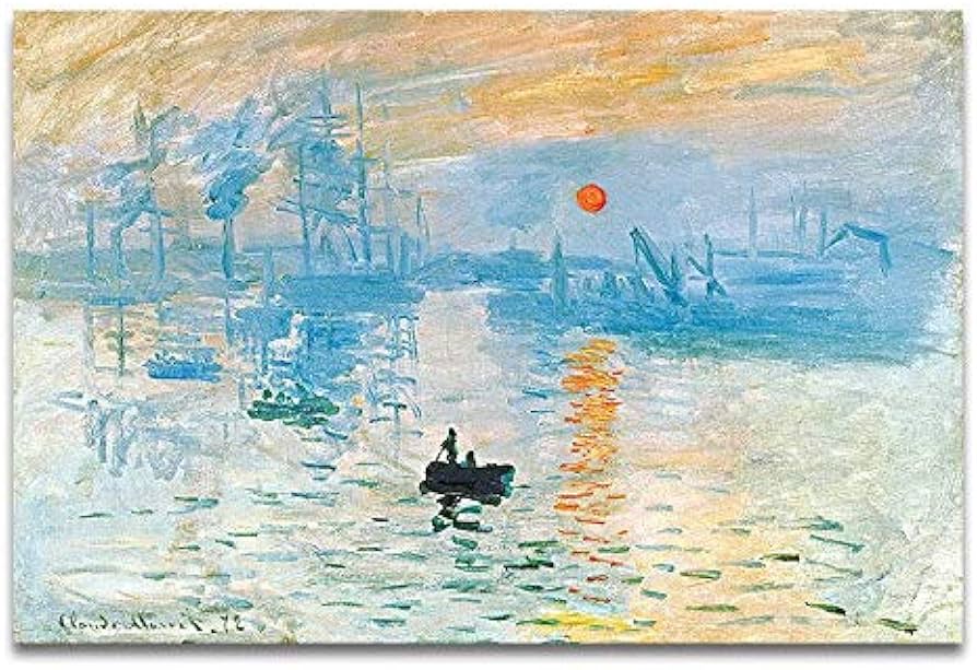 Amazon.co.jp: 有名な芸術家の油絵、星空のアイリス日の出風景画