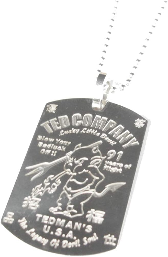 Amazon | [テッドマン] ドックタグ ロゴ刻印 DOG TAG シルバー925