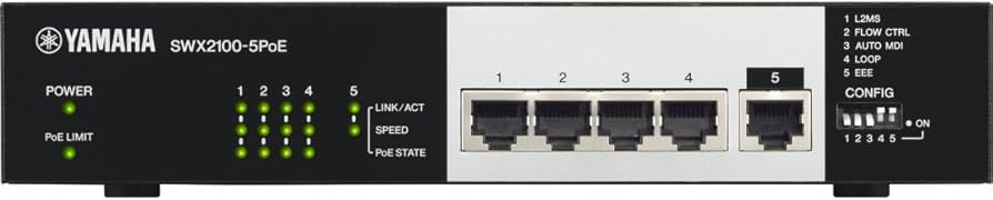 Amazon.co.jp: Yamaha SWX2100-5PoE Simple L2 Switch, 5 Ports
