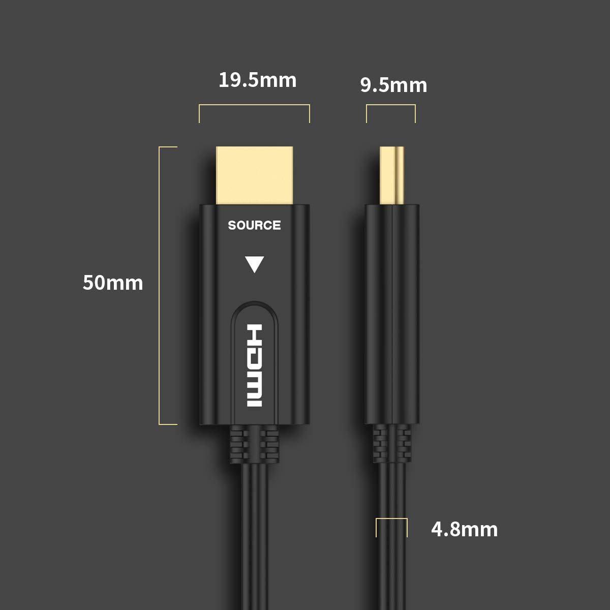 Amazon | 光ファイバー HDMI ケーブル 10M, UGOMI ファイバーHDMI