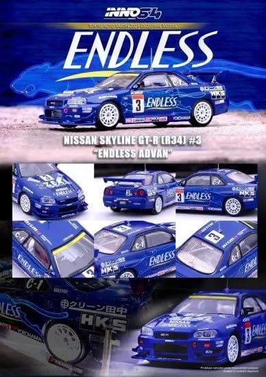 Amazon | INNO Models イノモデル 1/64 日産 スカイライン GT-R R34#3