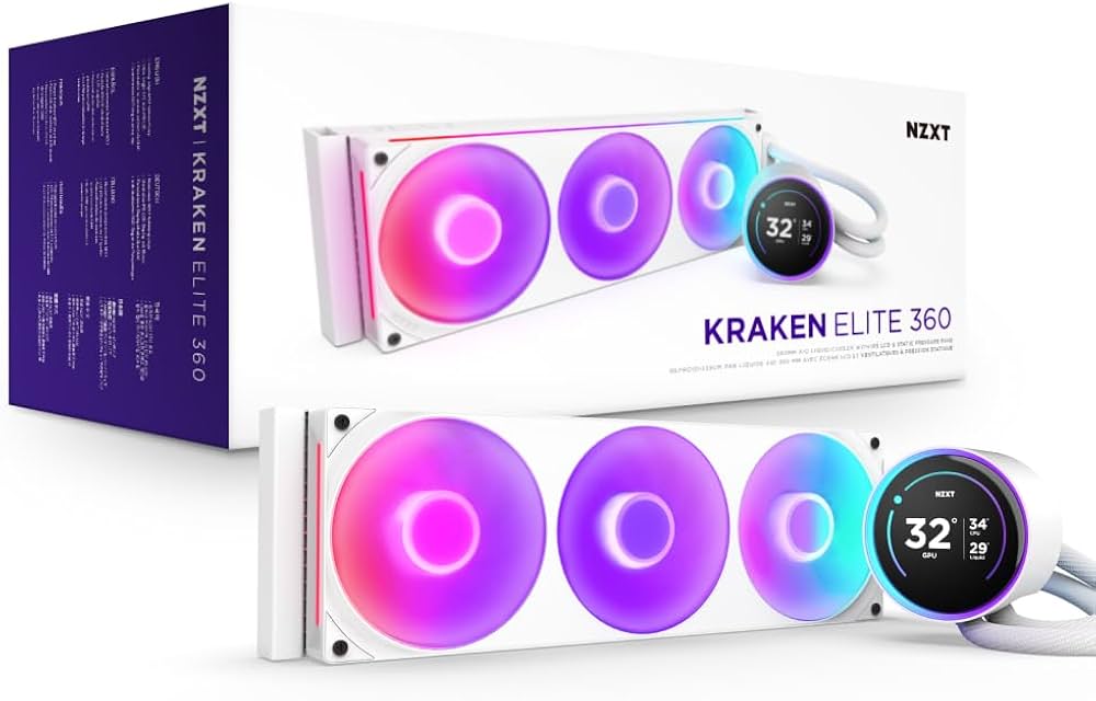 Amazon | NZXT Kraken Elite 360 RGB v2 White 簡易水冷CPUクーラー RL