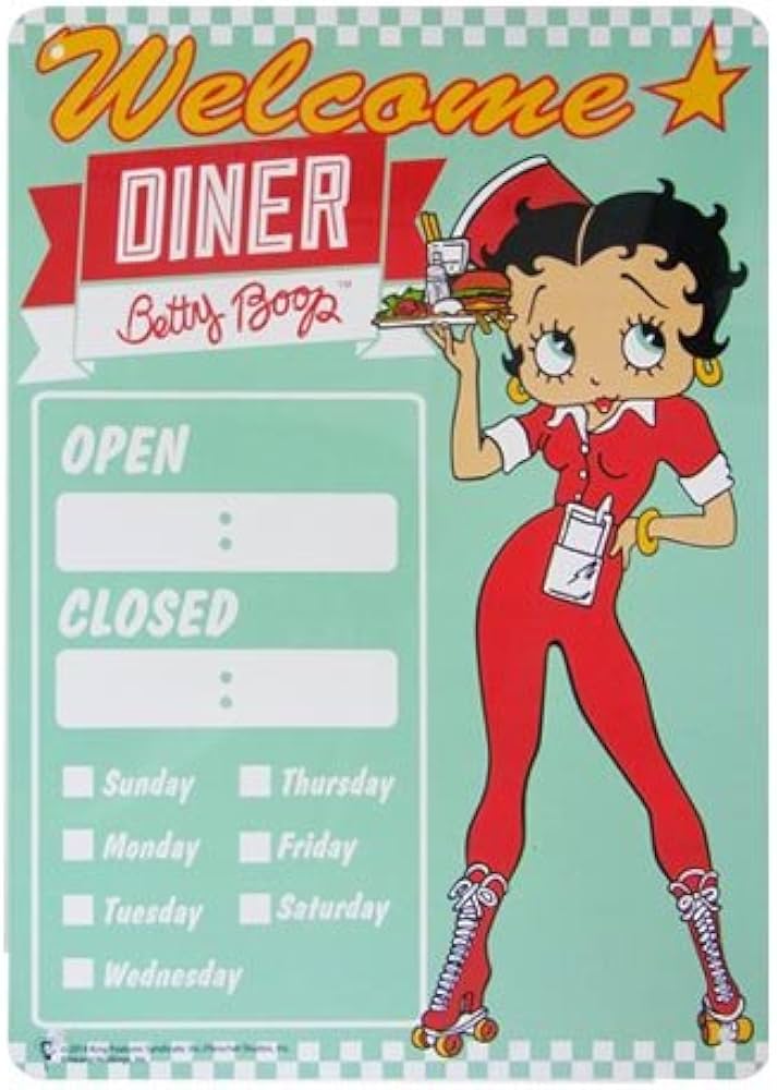 Amazon.co.jp: BETTY BOOP プラスチック サインボード プレート (DINER