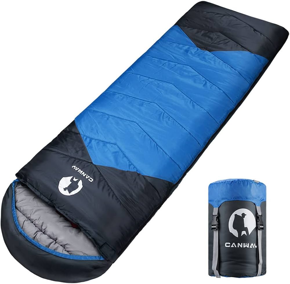 Amazon.co.jp: CANWAY 寝袋 シュラフ 封筒型 210T防水 キャンプ 保温
