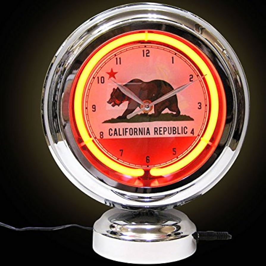 Amazon.co.jp: アメリカンネオンクロック 【ガスランプ ネオンクロック