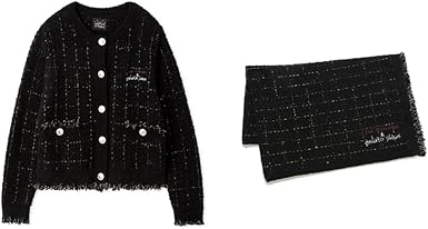 Amazon | [ジェラート ピケ] JOEL ROBUCHON ツイードモコクルーネック