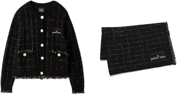 Amazon | [ジェラート ピケ] JOEL ROBUCHON ツイードモコクルーネック