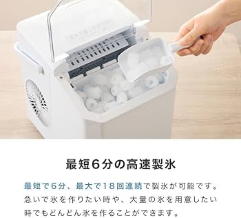Amazon.co.jp: Simplus Ice Maker, Quickest 6 Minutes, Transparent