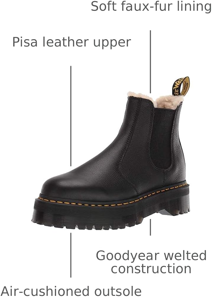 Amazon.com | Dr. Martens 2976 Platform Faux-Fur Lined Black UK 11