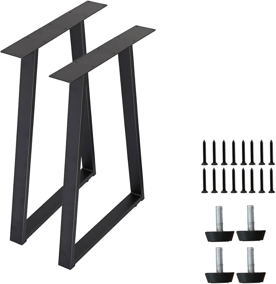 Amazon.co.jp: RokiaTek 金属製デスク用脚 高さ28インチ (台形28インチ