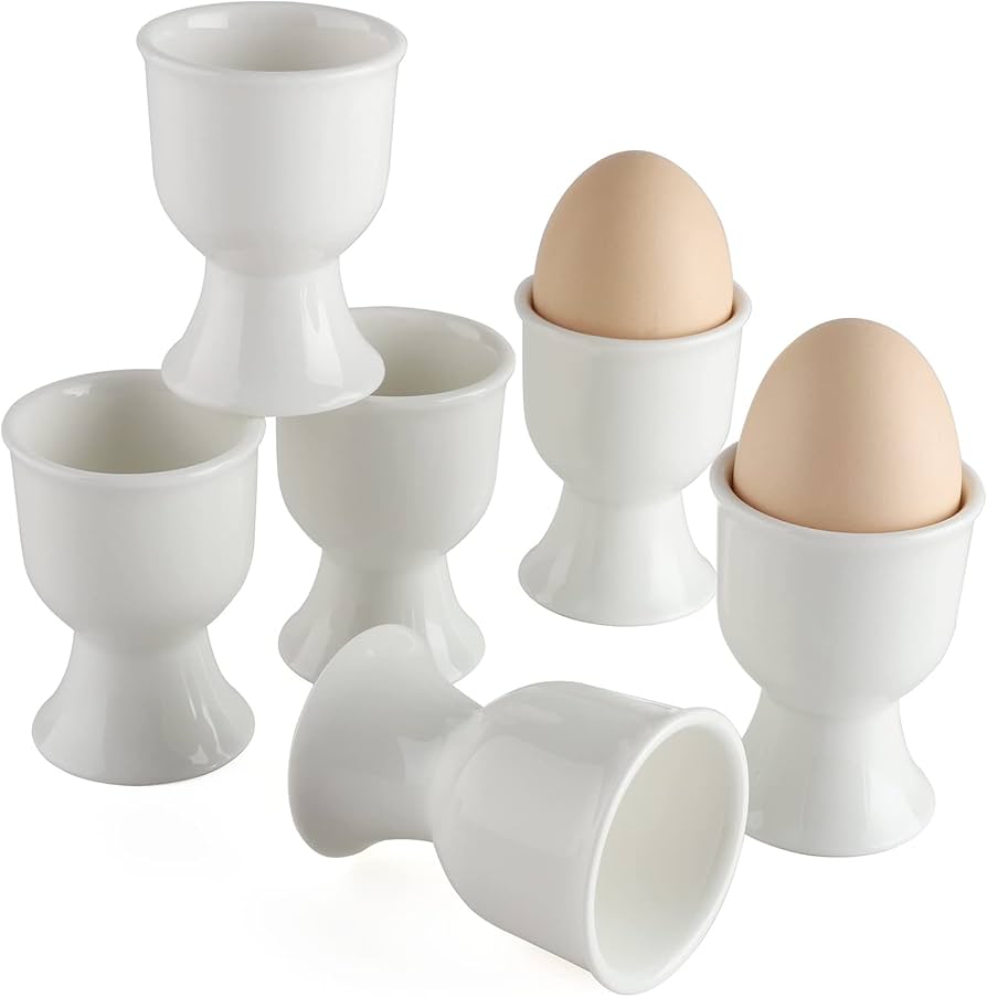 Amazon.co.jp: セラミックエッグカップ 6個セット 磁器エッグスタンド