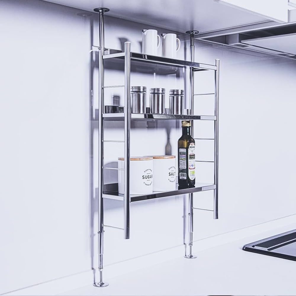Amazon｜燕三条 ステンレス 調味料ラック スリム 日本製 つっぱり式