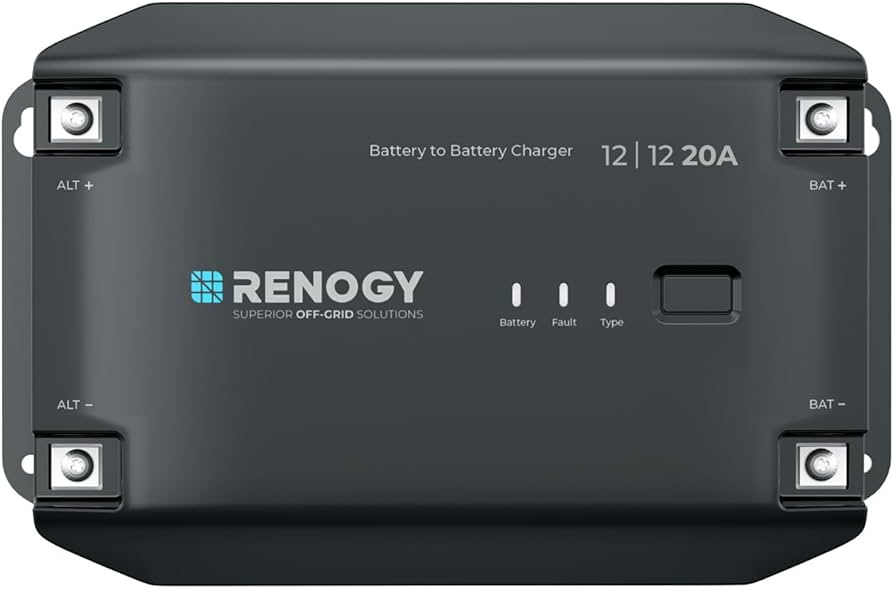 Amazon | Renogy 12V 20A DCC 走行充電器 Bluetooth接続対 LiFePO4 AGM
