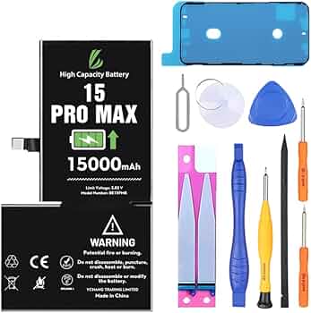 Amazon.com: LL TRADER Battery for iPhone 15 Pro Max, 15000mAh High