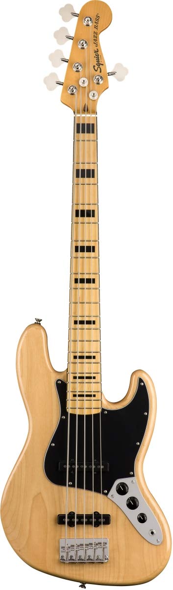 Amazon.com: Squier Classic Vibe 70s 5-String Jazz Bass, Natural
