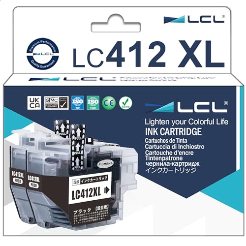 Amazon.co.jp: LCL 互換LC412 LC412XL LC412XLBKインク高容量ブラザー