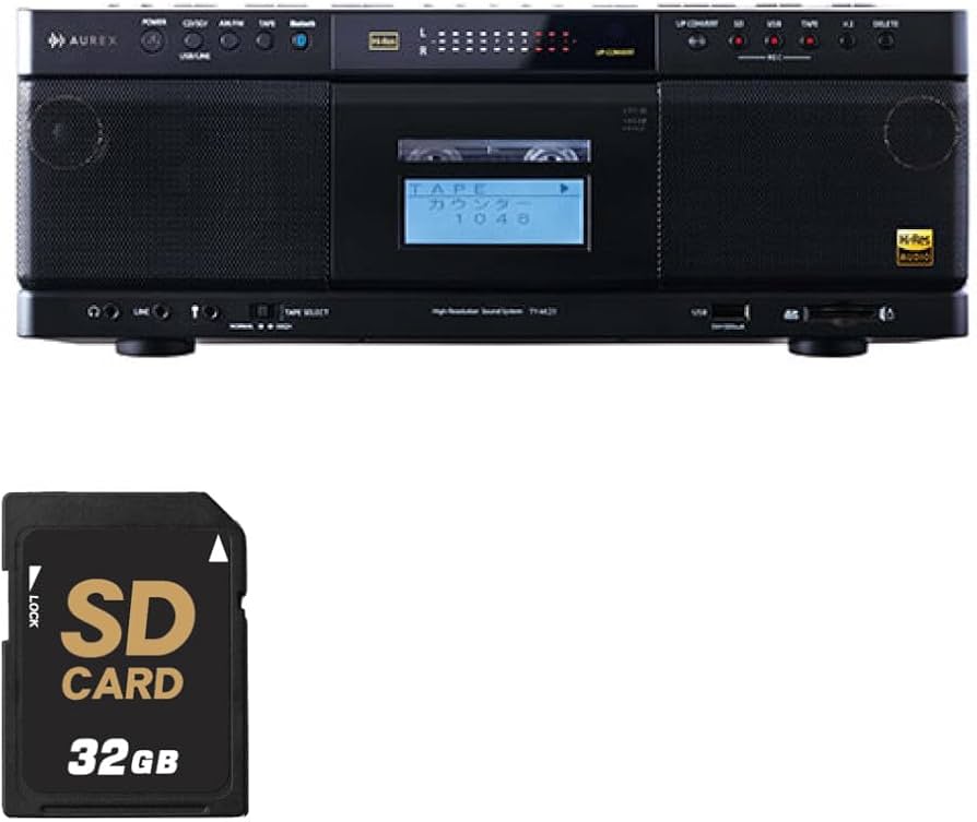 Amazon.co.jp: 東芝 CDラジカセ ブラック TY-AK21 SDカード32GB付き 2