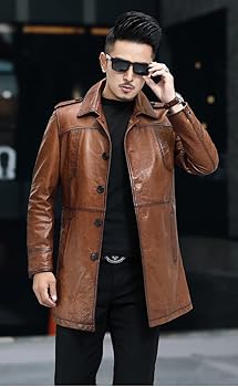 Amazon | [Lincy] ラムレザーコート ラムレザー レザーコート メンズ