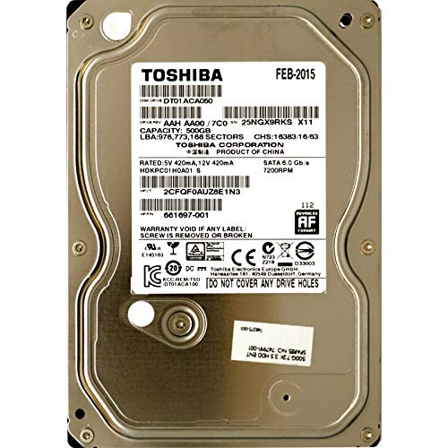 Amazon | Toshiba 500GB 7.2K 3.5 SATA 3.5インチ 内蔵ハードドライブ