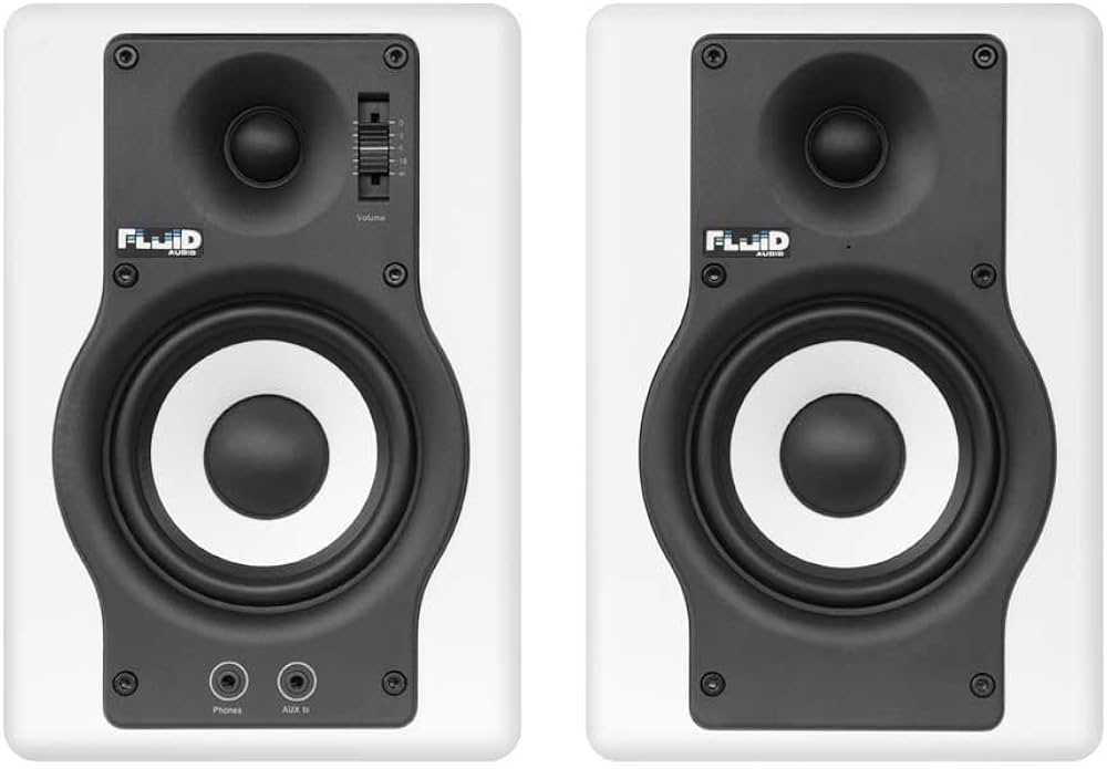 Amazon | Fluid Audio F4W ホワイト モニタースピーカー フルイド