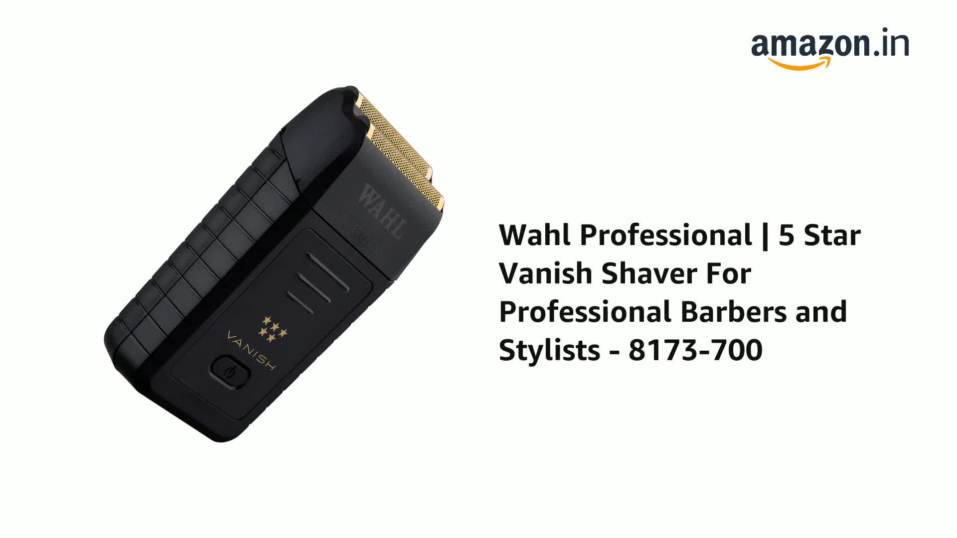Wahl Professional 5 Star Vanish Shaver, Lithium-Ion Battery, Pop