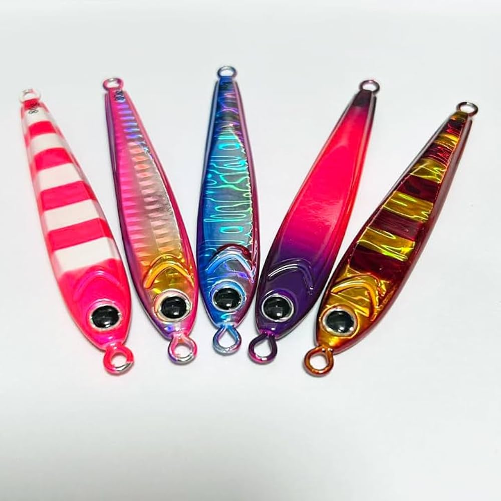 Amazon.co.jp: TG ベイト風 メタルジグ 5個セット タチウオ スロージグ