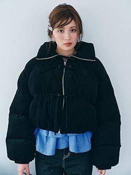 Amazon | [ファーファー] リボンショートダウンジャケット RWFJ255008