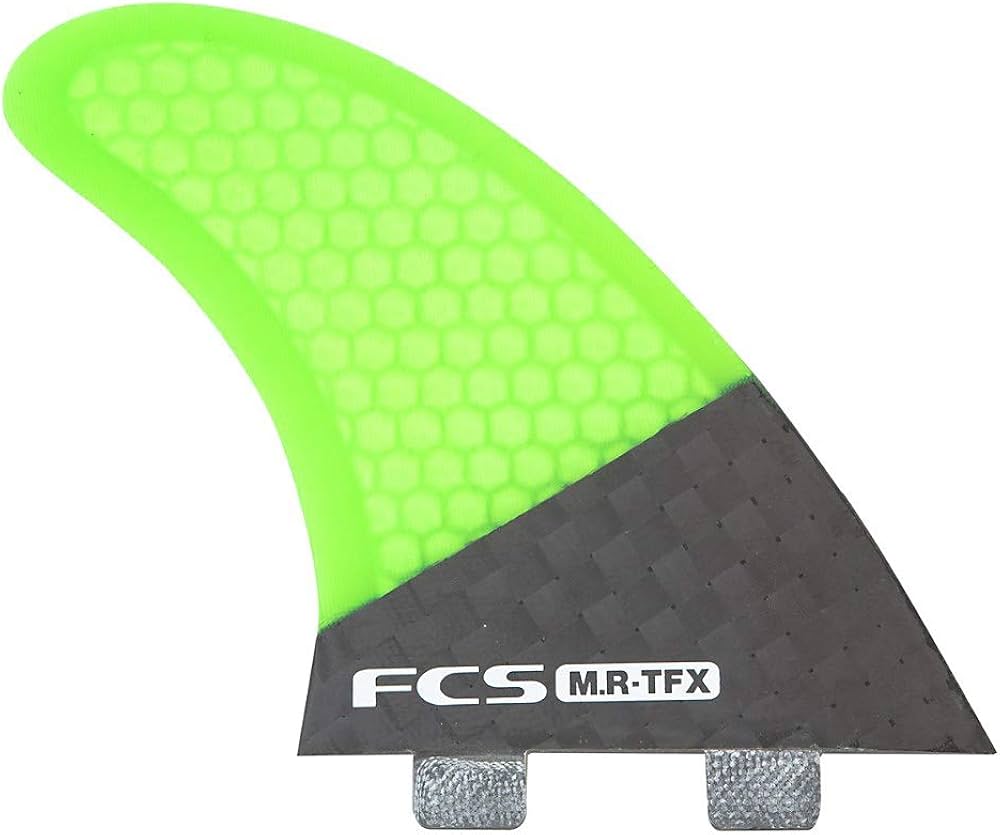 Amazon.com : FCS MR-TFX Tri Fin Surfboard Fin Set - Green : Sports