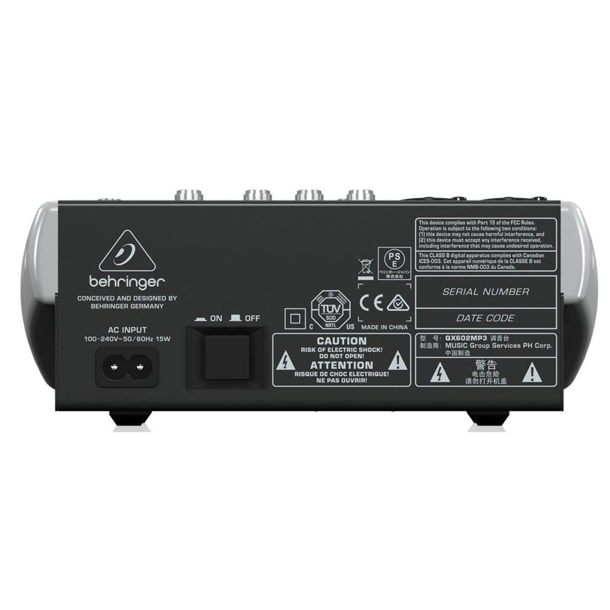 Amazon.com: Behringer Xenyx QX602MP3 Mixer with USB MP3 Playback