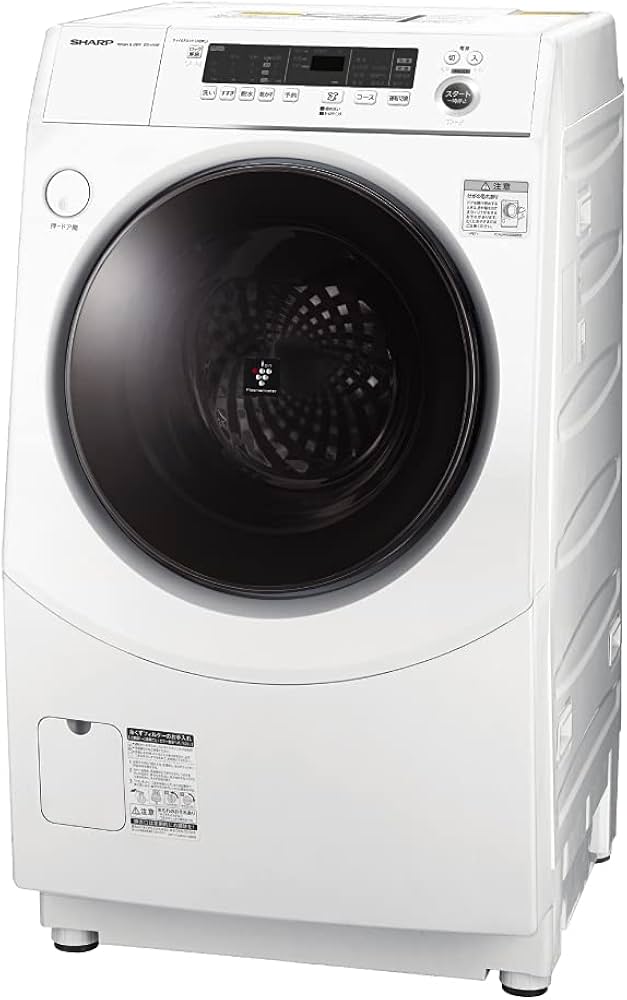 Amazon | シャープ 洗濯機 ドラム式 ES-H10F-WL ヒーター乾燥 左開き