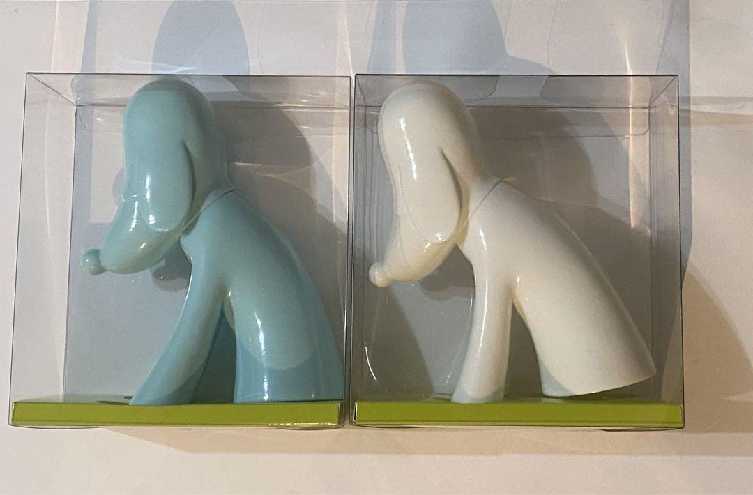 Amazon.co.jp: 奈良美智 あおもり犬 白青セット 貯金箱 青森県立美術館