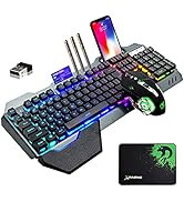 Amazon | ゲーミングキーボードマウスセット、リンボーLEDバックライト