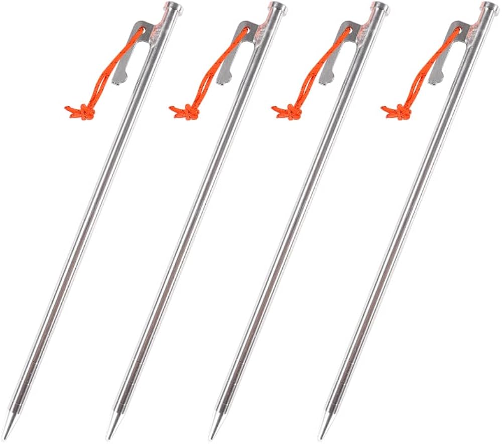 Amazon.co.jp: Soomloomチタン合金製ペグ長さ20cm4本セットテント