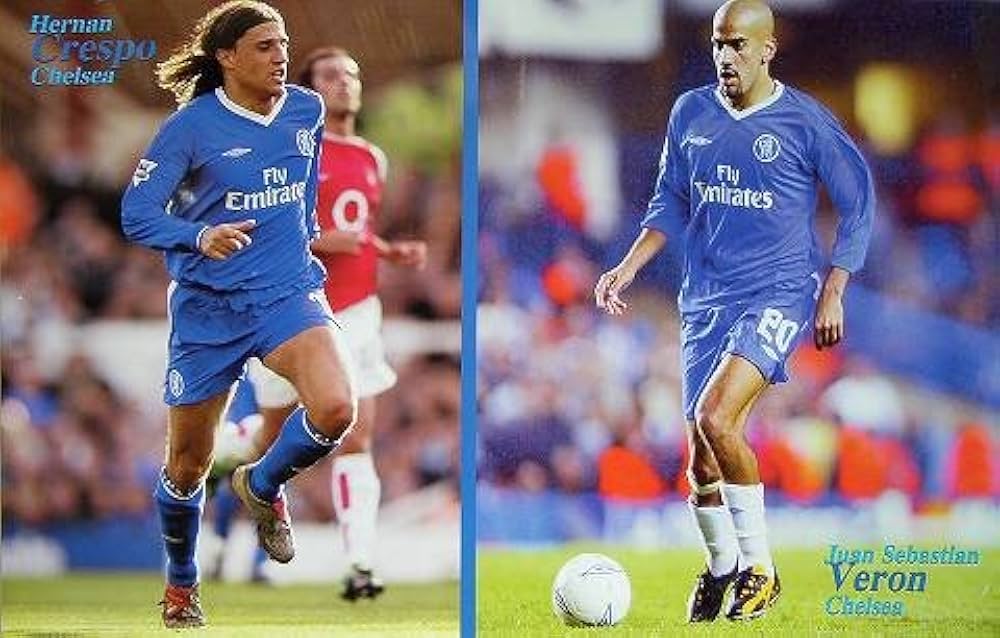 Amazon | クレスポ＆ヴェロン（チェルシー03/04）ポスター | ノー