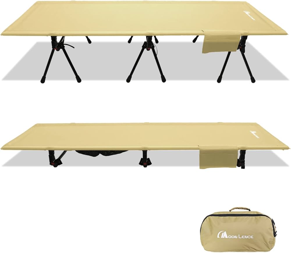 Amazon | MOON LENCE キャンプ コット 第4代 アウトドアベッド ワイド