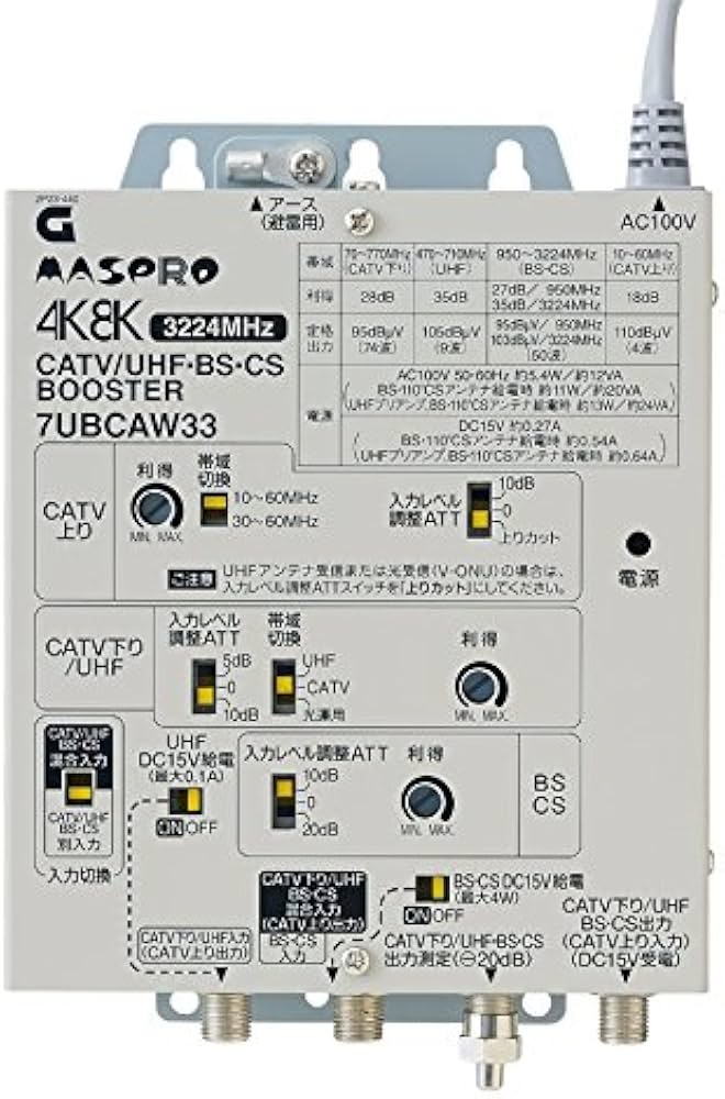 Amazon | マスプロ 4K・8K放送(3224MHz)対応 CATV/UHF・BS・CS
