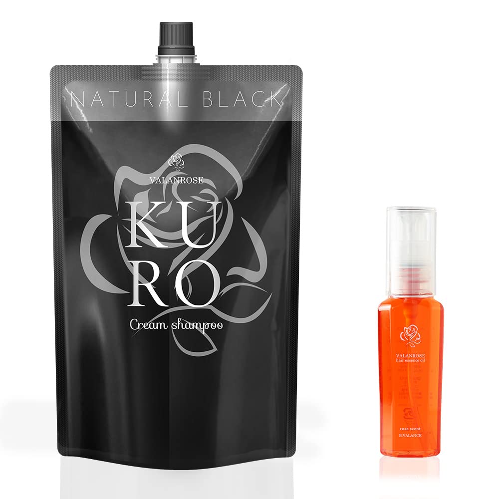 ナチュラルブラック】バランローズ KUROクリームシャンプー 400g 5本組