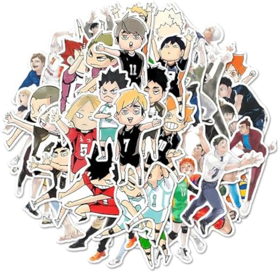 Amazon.co.jp: BYTXY(売店)ステッカーハイキュー120枚ノートステッカー
