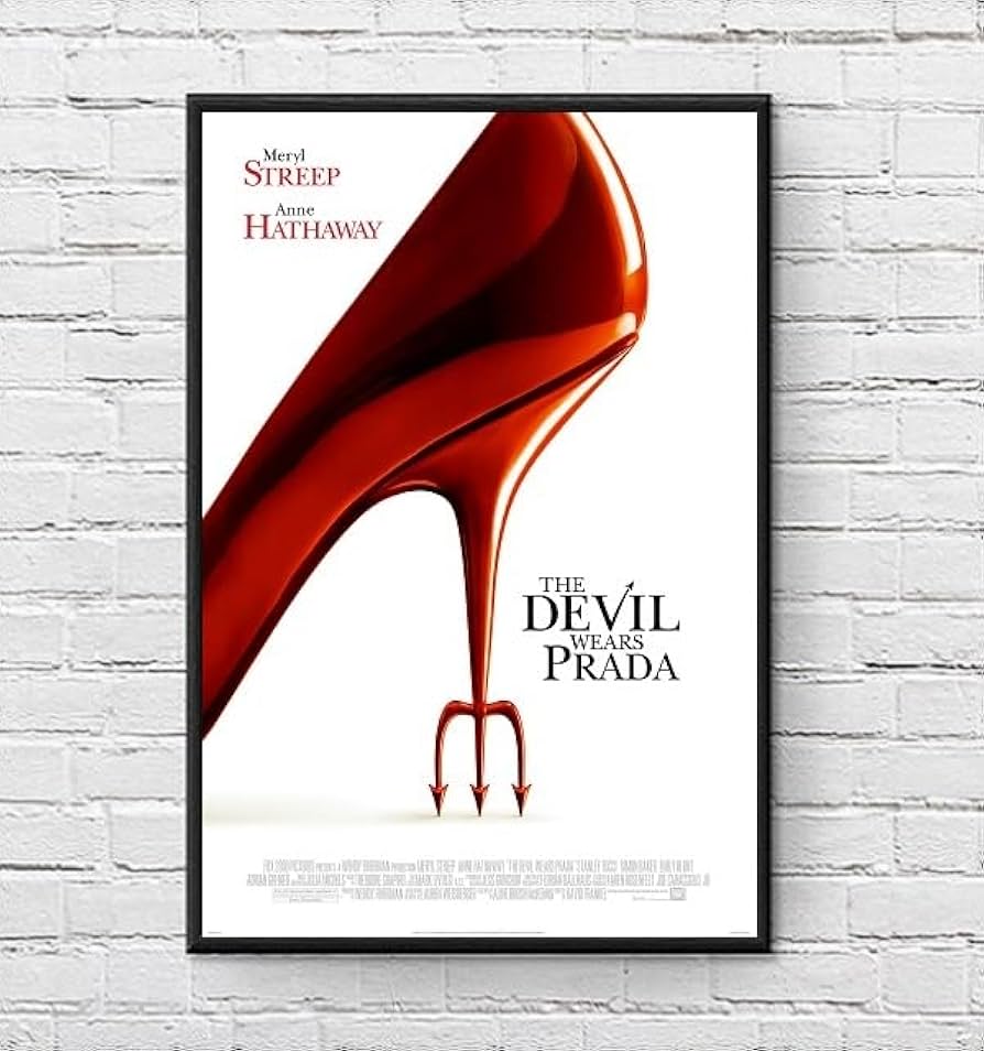 Amazon.co.jp: 【フレーム付-黒-】 映画ポスター プラダを着た悪魔