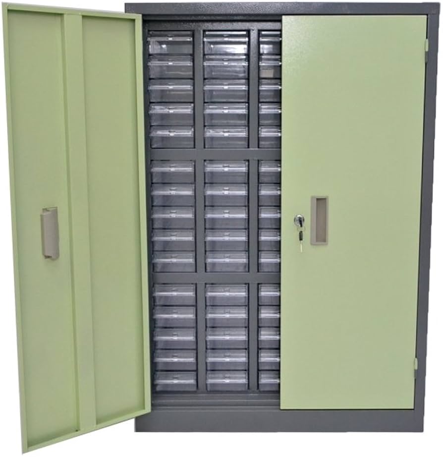 Amazon.co.jp: ST-CAB 鍵扉付き スチール製 パーツキャビネット 部品