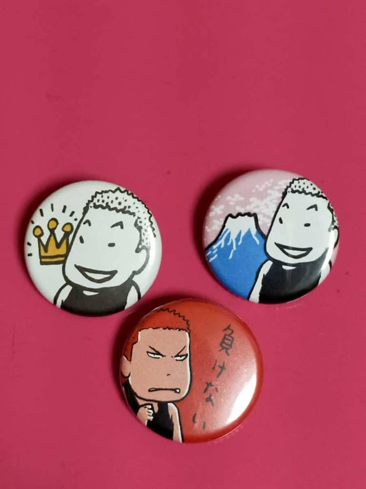 Amazon.co.jp: ⑥イノウエバッジ店 限定花道の缶バッジ3個組 SLAM DUNK