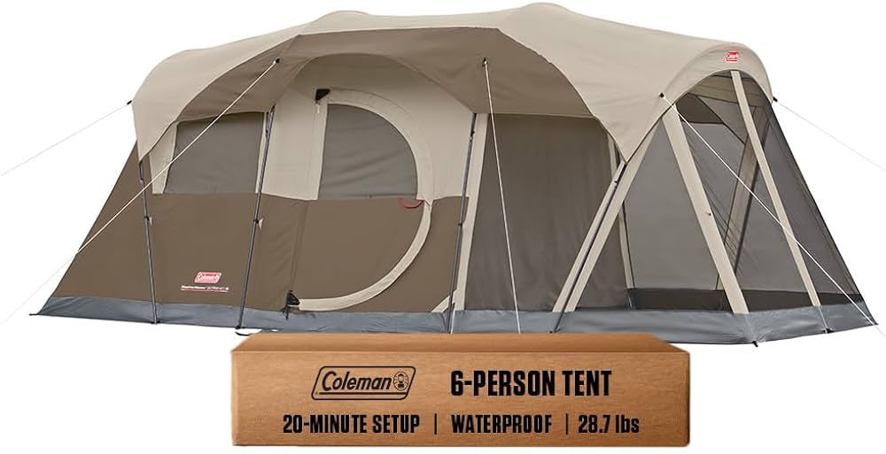 Amazon.com : Coleman 6-Person WeatherMaster Camping Tent with